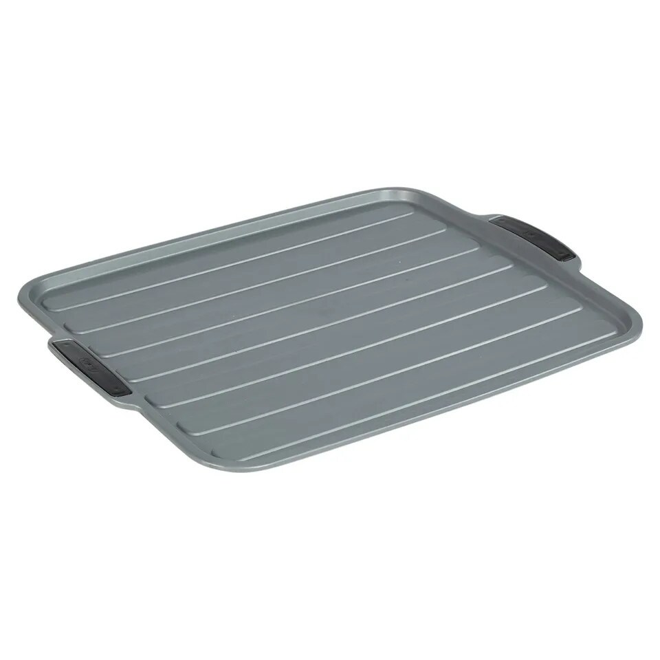 image 1 of Rattan Effect Dish Drainer with Tray | Grey | 1