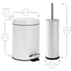 image 4 of Harbour Housewares Round Toilet Brush & Bin Set - Matt