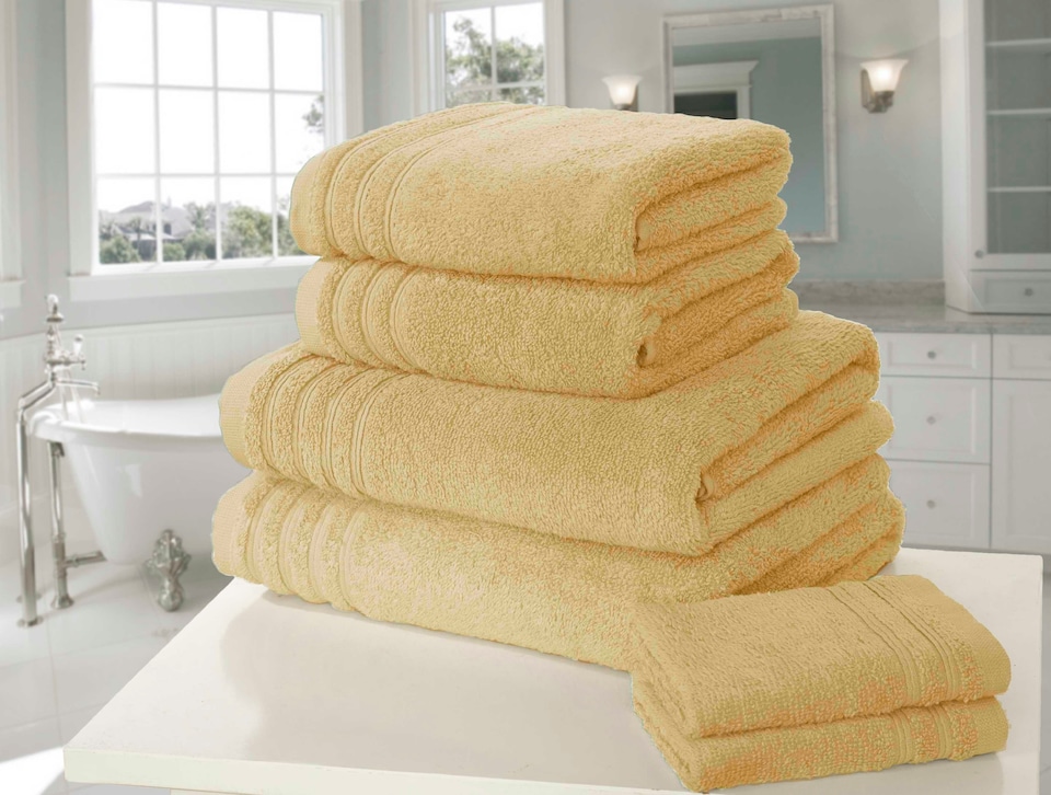 image 1 of So Soft Pure Cotton Face Towels Super Soft and Absorbant | Yellow | Ochre | Face cloth | 1