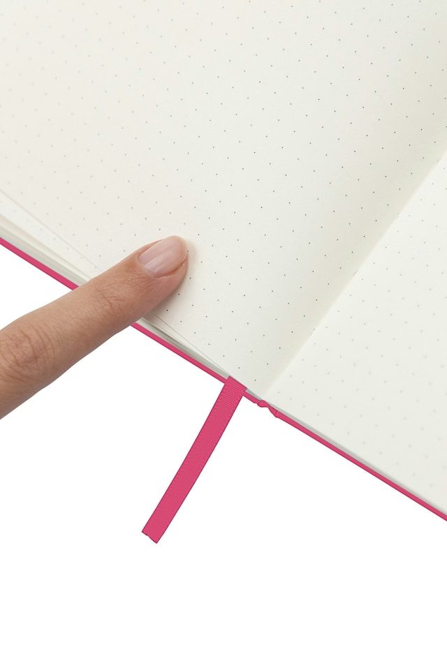image 1 of A5 Cerise Pink Hardback Dotted Notebook Bullet Journal