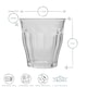 image 3 of Duralex Picardie Drinking Glasses - 160ml Tumblers for Water, Juice - Pack of 6 Clear