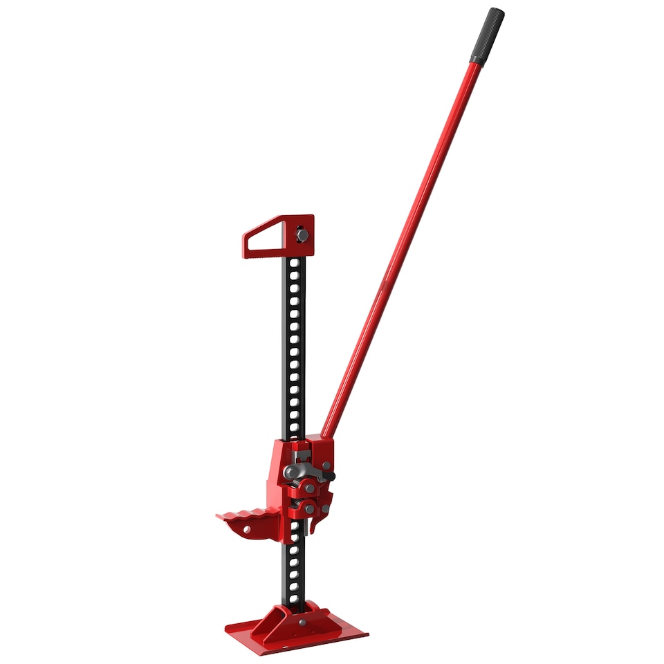image 1 of HOMCOM 3 Tonne High Lift Farm Jack for 4x4 Tractors Trucks, Red | Red | Red | 24L x 13W x 120Hcm