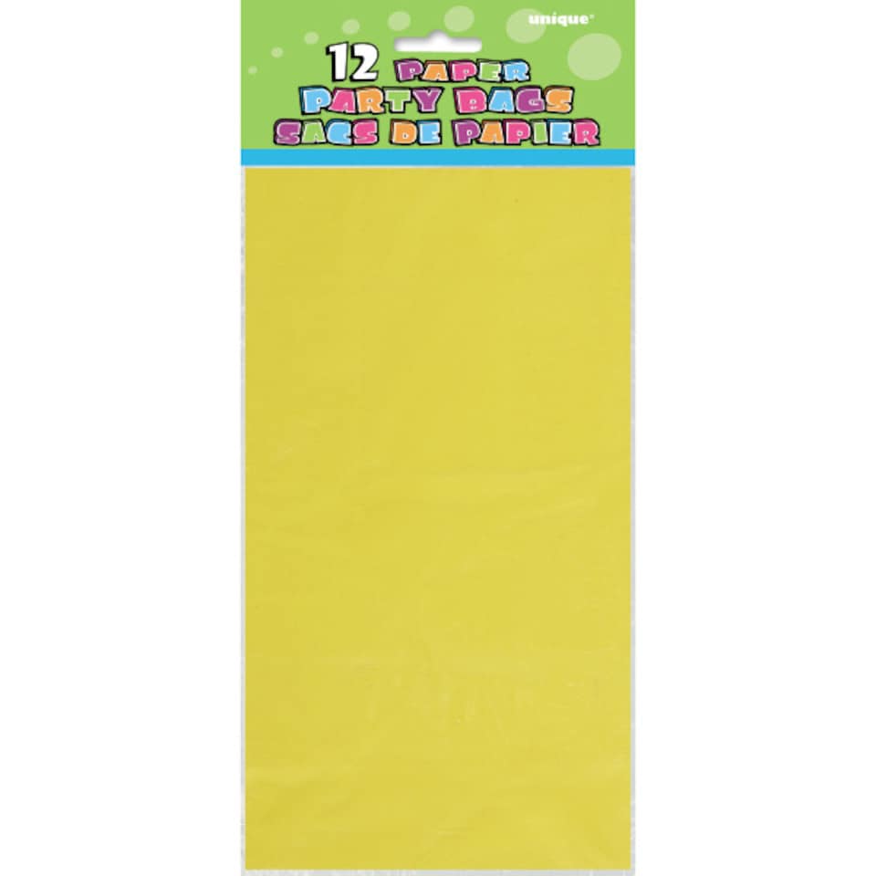 image 1 of Yellow Paper Party Bag - Pack of 12