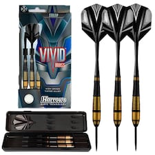 HARROWS DARTS VIVID BLACK BRASS-25GM - Cartasport - DABV25