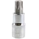 image 1 of T60 Male Torx Bit Star Socket 1/2" Drive Standard Internal Chrome Vanadium Steel