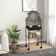 image 6 of PawHut Metal Bird Cage w/ Perch, Food Container, Handle, for Finch, Canary