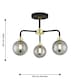 image 7 of First Choice Lighting Black Paint and Smoked Glass 3 Light Black | Grey