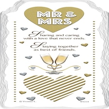 Mr & Mrs Sentimental Handcrafted Ceramic Plaque