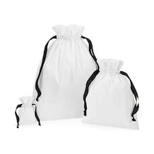 Westford Mill Ribbon Cotton Drawstring - Soft White/Black - S | White | S