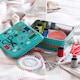 image 3 of GEEZY Sewing Kit Portable Travel Storage Box Green