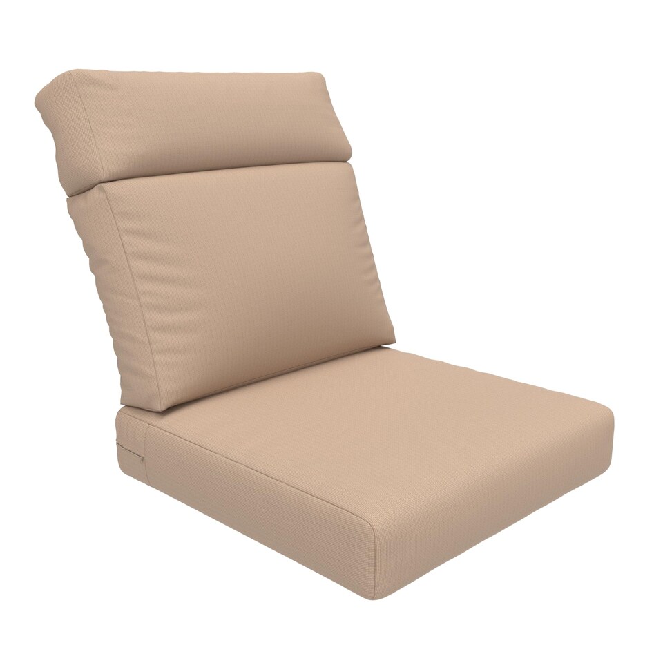 image 1 of Covers&All CoverRite Rectangle High Back Chair Cushion, Water, UV and Fade Resistant for Patio High Back Chair Cushions, Back 22 x 22 x 5 & Seat 44 x