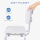 image 6 of HOMCOM Adjustable Aluminum Shower Bath Stool Spa Chair w/ Non-Slip Feet, Handle
