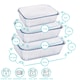 image 6 of Argon Tableware 3pc Optical Rectangular Glass Cake Dish Set - 3 Sizes | Clear | Clear | 3 Sizes