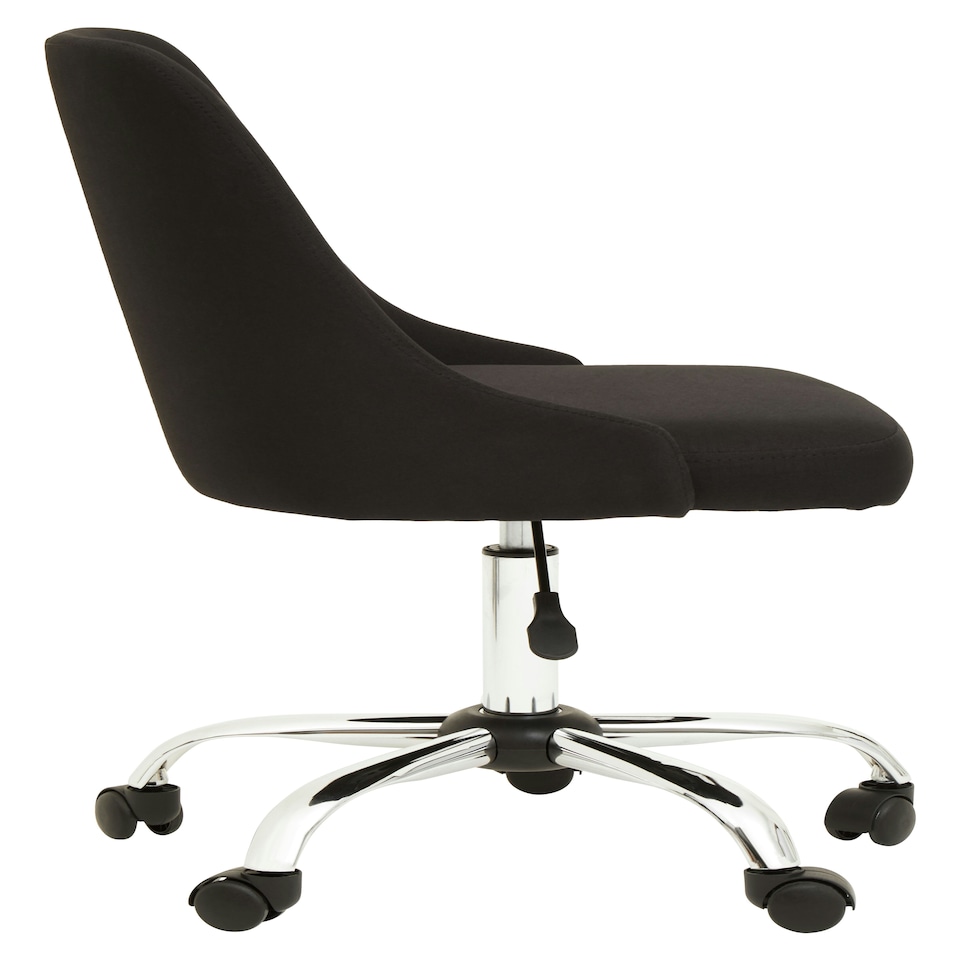 image 1 of Interiors by Premier Brent Black And Chrome Home Office Chair