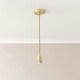 image 1 of ValueLights Shaw Brushed Gold Adjustable Single Pendant Ceiling Light Gold