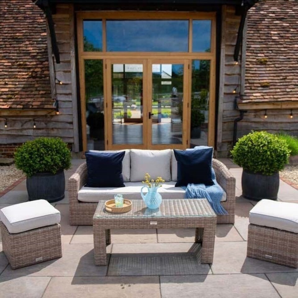 image 1 of Primrose Living Classic Rattan 5 Seater Sofa Set in Natural