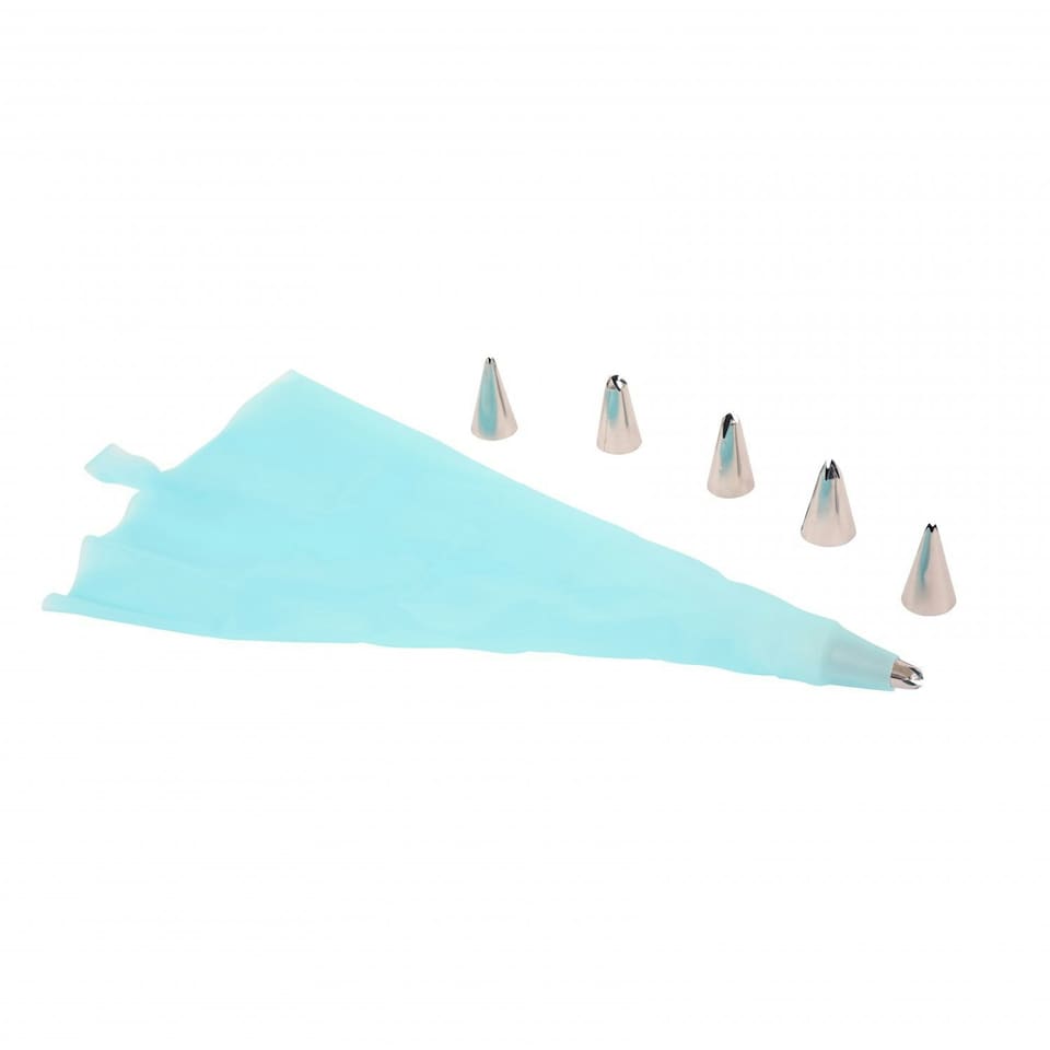 image 1 of Oypla Cake Decorating Tools Tips Icing Piping Bag Accessories Baking