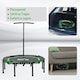 image 6 of HOMCOM Foldable Trampoline w/ Adjust Handle, Max Load 100 KG - Green