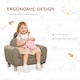 image 4 of HOMCOM Kids Sofa Children Armchair Toddler Chair Ear Modeling Bedroom | Brown | One Size