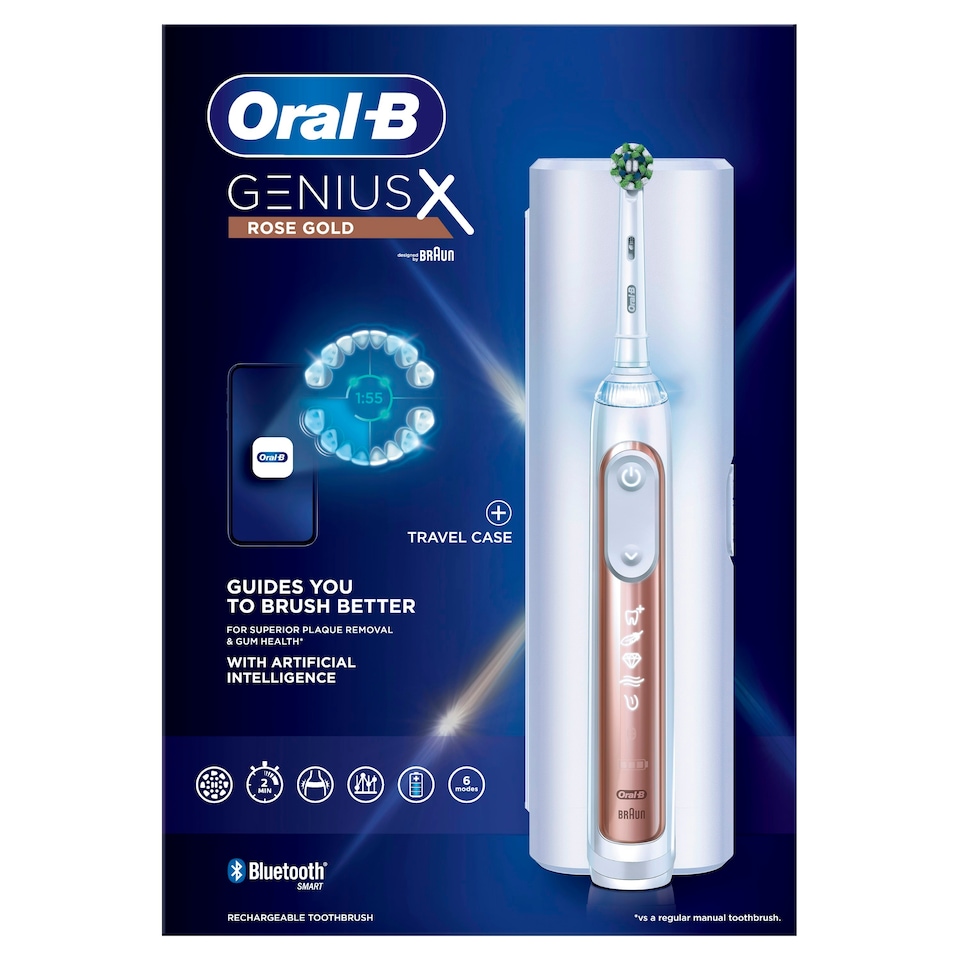 image 1 of Oral-B Genius X Rose Gold Electric Toothbrush