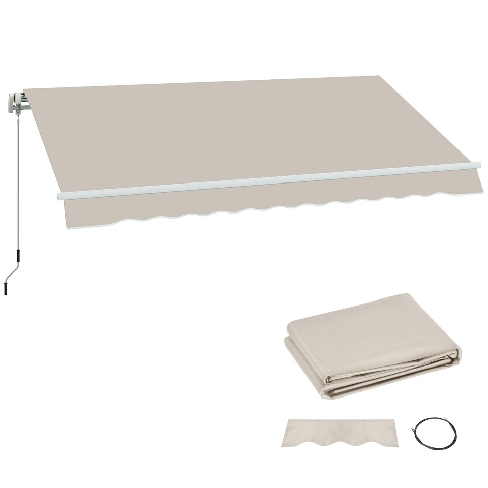 image 1 of Outsunny Replacement Canopy for 3 x 2.5 m Awning (Fabric Only) Cream | Cream