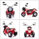 image 8 of HOMCOM 6V Kids Electric Motorbike 3 Wheels Ride On Toy with Horn Headlights Realistic Sounds for Girl Boy 18 - 36 Months Red
