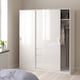image 6 of Naia Wardrobe with 2 Sliding Doors 1 Door 3 Drawers in White High Gloss