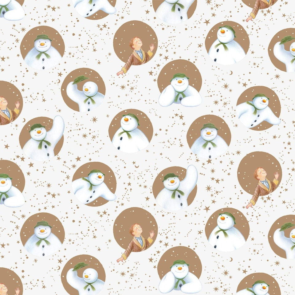image 1 of The Snowman Christmas 4 Sheets & 4 Tags Gift Wrap