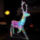 image 4 of 1.4m Light up Standing Dreamlights Iridescent Christmas Stag with 600 White LEDs
