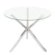 image 1 of Living and Home Modern Round Tempered Glass Dining  Coffee Table