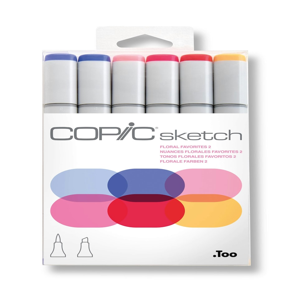 image 1 of Copic Sketch Marker, Floral, Set of 6