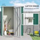 image 4 of Outsunny 5ft x 3ft Garden Storage Shed, Outdoor Metal Shed with Sloped Roof, Lockable Door for Tools, Equipment, Green