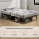 image 4 of HOMCOM 4ft6 Double Bed Frame, Metal Platform Bed Frame with 28 Wood Slats