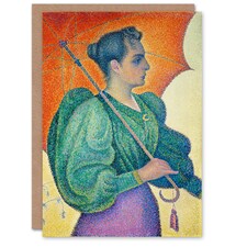 Paul Signac Art Card Woman With An Umbrella Portrait