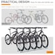 image 7 of HOMCOM Bike Parking Rack Bicycle Locking Storage Stand for 5 Cycling
