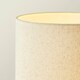 image 2 of ValueLights Wyatt Natural Linen Tall Lamp Shade Walnut Wood Bobbin Floor Lamp with LED Bulb Cream