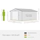 image 6 of Outsunny 13 x 11ft Garden Shed Storage with Foundation Kit, Grey