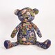image 1 of Morris & Co Strawberry Thief Bear Dog Toy