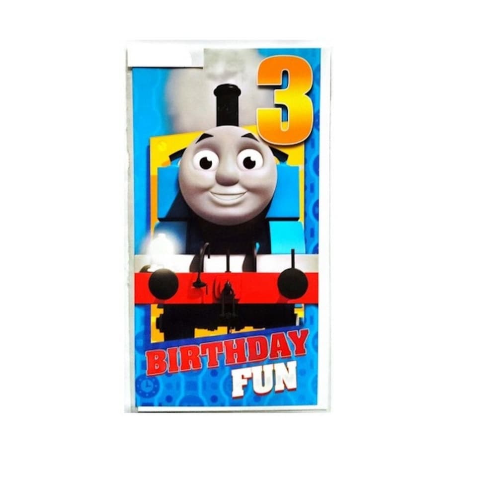 Thomas 3rd Birthday Greetings Card - Multicoloured - One Size