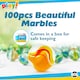 image 4 of SOL 100pk Marbles for Kids, Traditional Glass Marbles in Assorted Colours