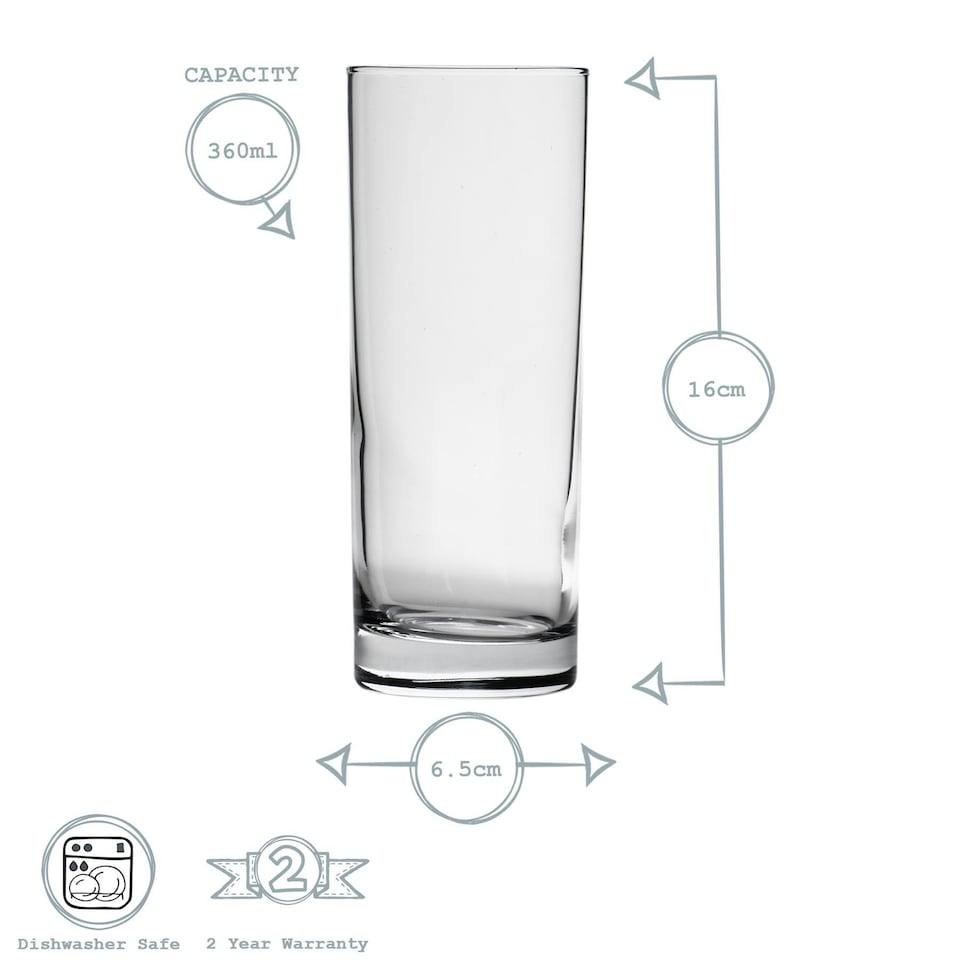 image 1 of Argon Tableware 12 Piece Classic Glassware Set Clear