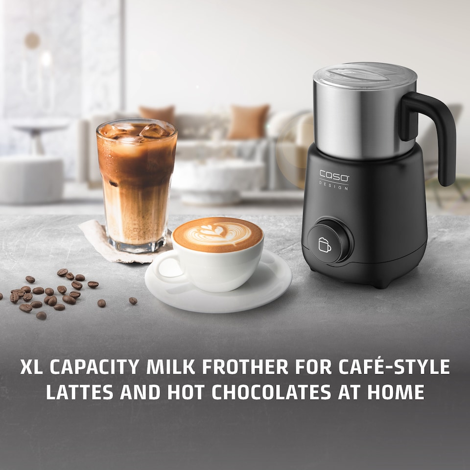 image 1 of CASO Design PremiumLatte XL Electric Milk Frother with 9 Programs, Hot Chocolate Maker - 750ml Capacity