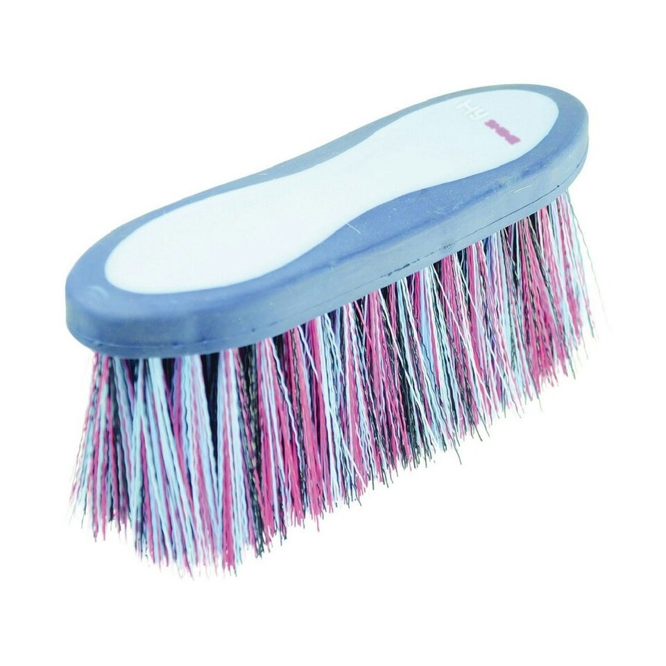 HySHINE Pro Groom Long Bristle Dandy Brush - Navy/Light Blue - One Size