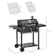 image 3 of Charcoal BBQ Grill Smoker Trolley with Shelves, Bottle Opener and Wheels