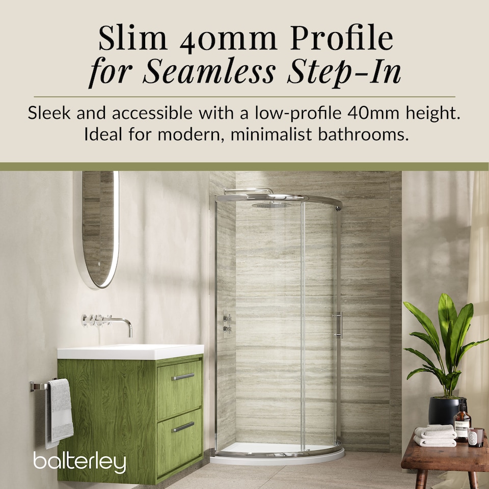image 1 of Balterley Premium Quadrant Shower Tray | White | White | 1