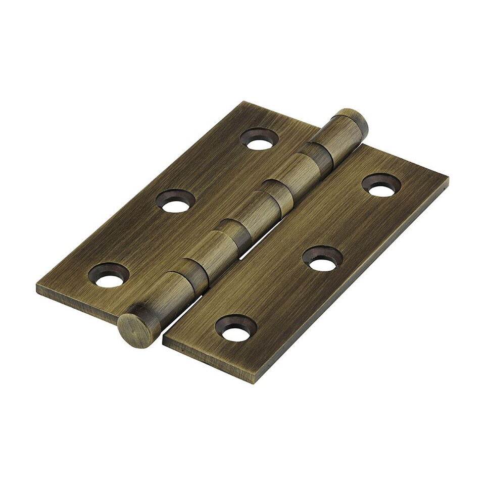 image 1 of Timco - Performance Ball Race Hinges - Solid Brass - Antique Brass (Size 76 x 50 - 2 Pieces)