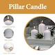 image 7 of Bolsius White Pillar Candle 13cm Decorative Unscented Home Decor Ambient Candle