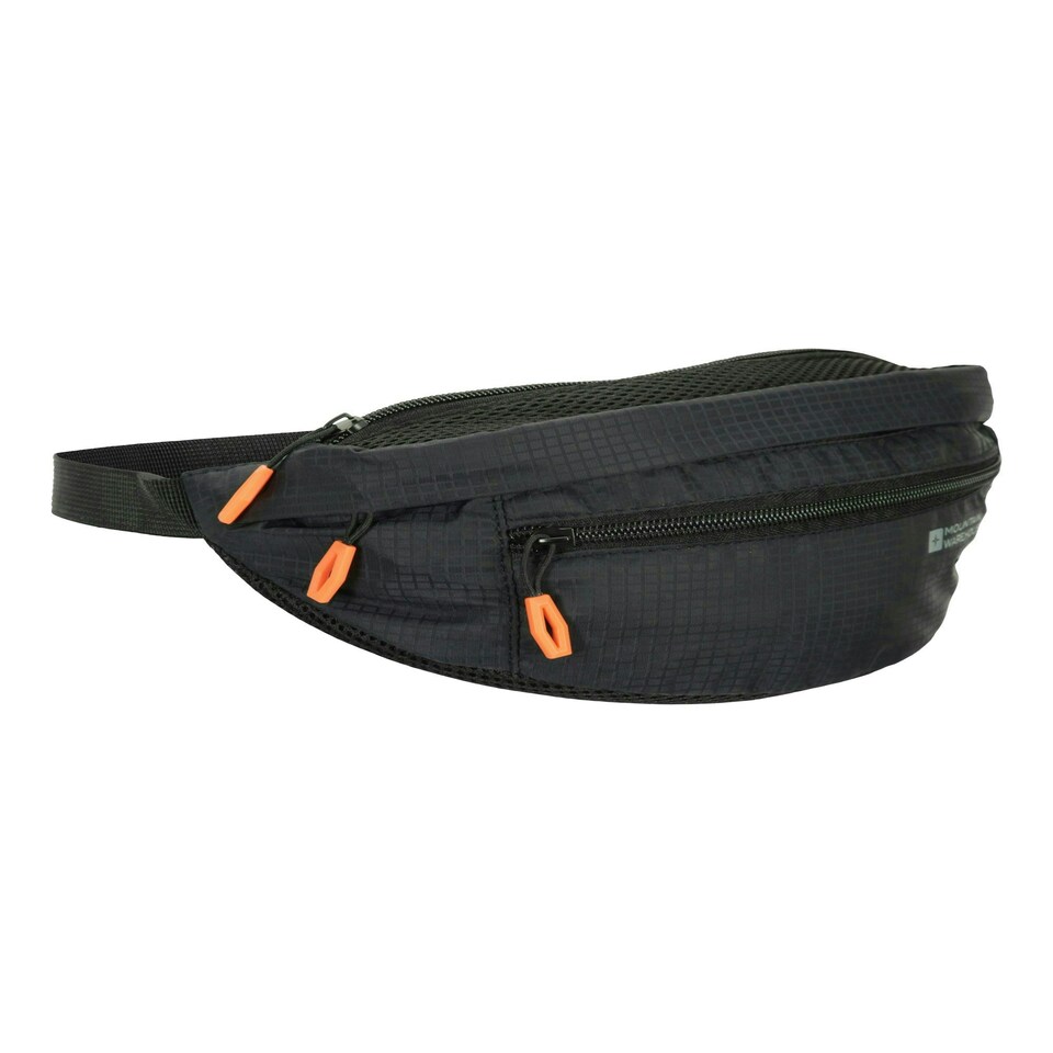 image 1 of Mountain Warehouse Mission Bum Bag Lightweight Fanny Pack Two Compartments Hike Black