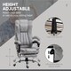 image 4 of Vinsetto Office Chair with Massage and Heat, Microfibre Reclining Computer Desk Chair with Footrest and Adjustable Height, Swivel Wheels for Home Office, Grey