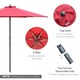 image 3 of Outsunny 2.8m Garden Parasol Umbrella, Round Outdoor Market Table Umbrella Sun Shade Canopy, Wine Red